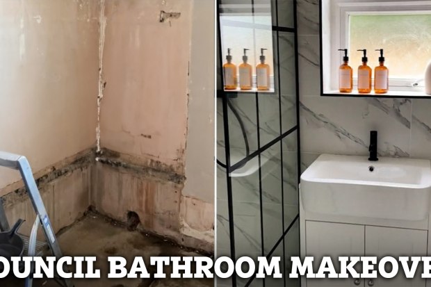 I gave my grubby council house bathroom a mega makeover on a budget