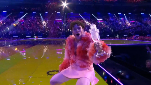 Eurovision fans spot moment winner Nemo suffers huge fail and breaks trophy